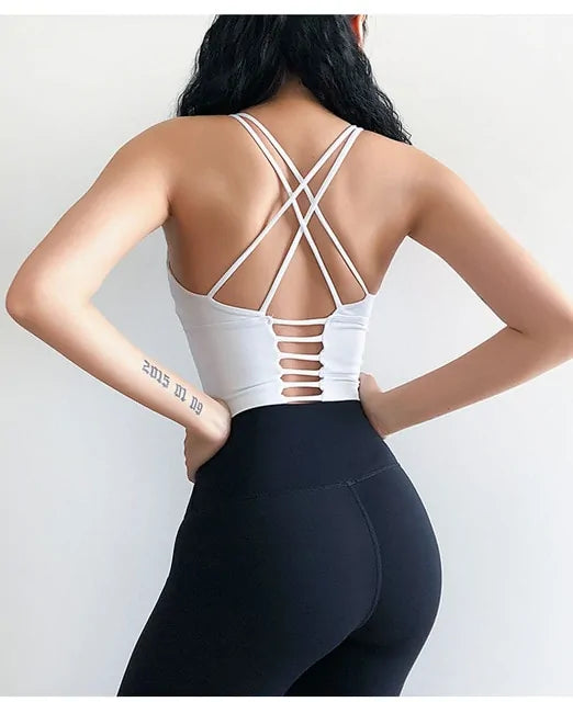Long Sleeve Sports Crop Top with Chest Pad: Women's Gym T-Shirt Rieworkes