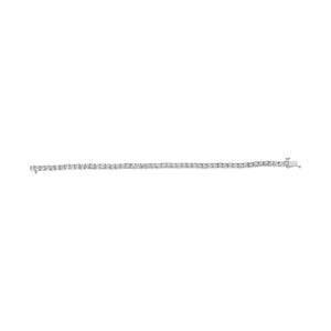 .925 Sterling Silver Lab Grown Diamond Illusion-Set Miracle Plate Tennis Bracelet - 7.25" Inches Rieworkes