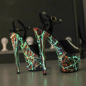 Leather Stiletto High Heels Rieworkes