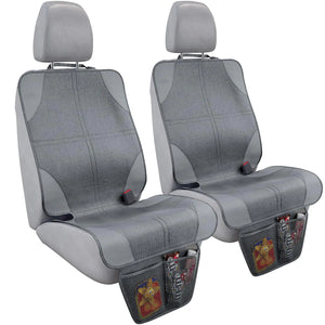 Car Seat Protector For Child Car Seat Car Seat Protection For Baby Carseat Non-Slip Seat Protector Under Baby Car Seat Thick Padding Seat Cover For Car Seat With 2 Mesh Storage Pockets 2 Pack Grey Mimarta