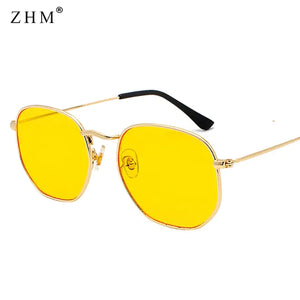 Luxury Sunglasses Classic Square Metal Frame Rieworkes