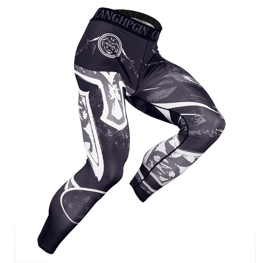 Men's Pro Compression Running Tights: Hot Yoga Pants for Gym &amp; Basketball Rieworkes
