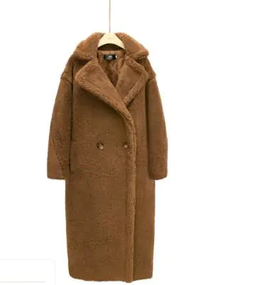 Long Winter Cashmere Lamb Winter Coat Mimarta