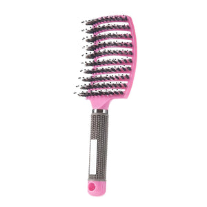 Hairstreaq Detangling Brush, Wet Dry Detangler Hair Brushes, Vented Detangling Brush, Fast Drying Styling Massage Hairbrush for Women & Kids’ Long, Thick, Thin, Curly & Tangled Hair (Pink) Pink Rieworkes