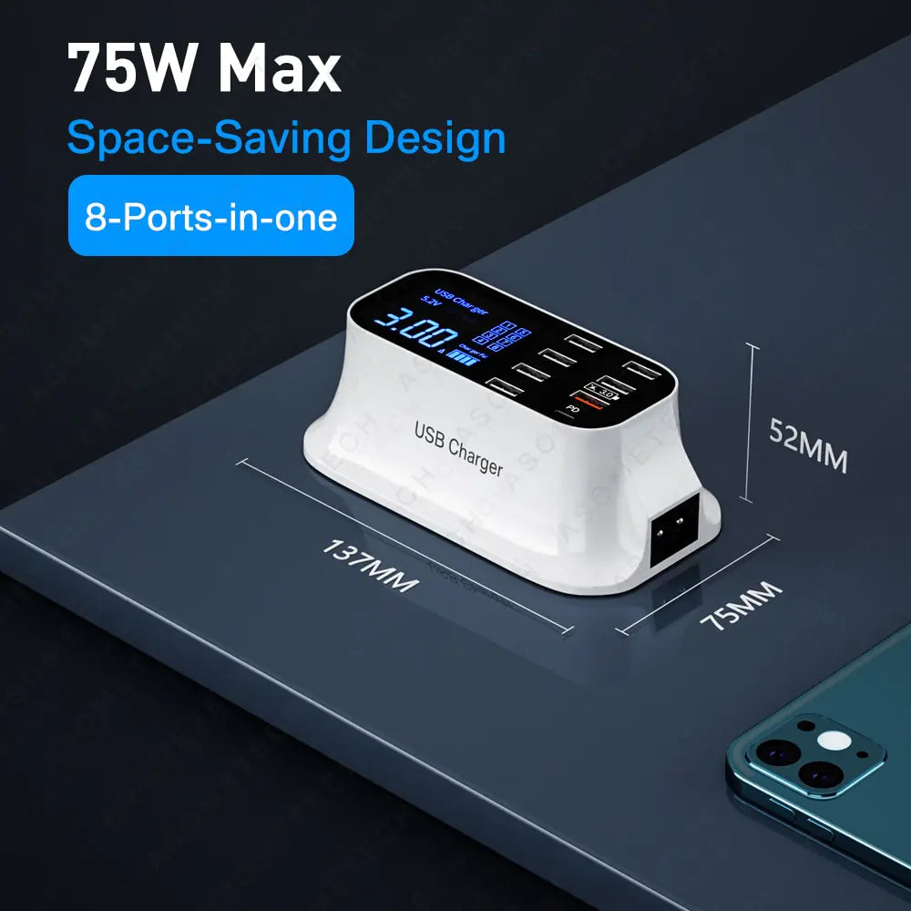 LED Display USB Charger Rieworkes