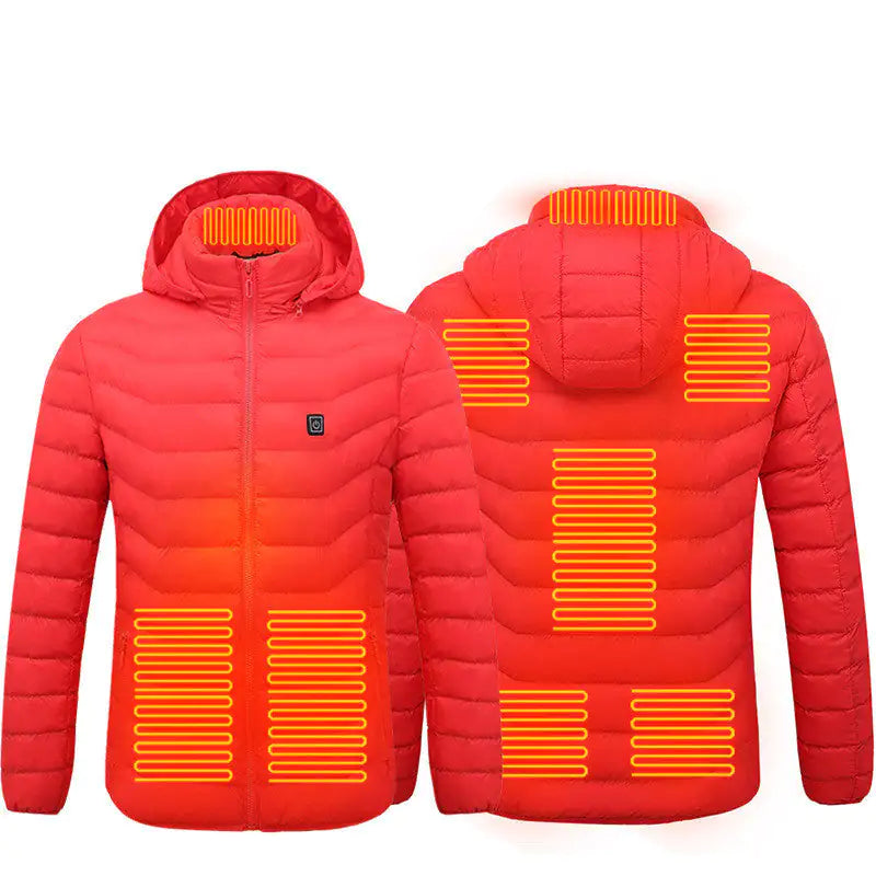 New Heated Jacket Coat USB Electric Jacket Cotton Coat Heater Thermal Clothing Heating Vest Men's Clothes Winter Mimarta