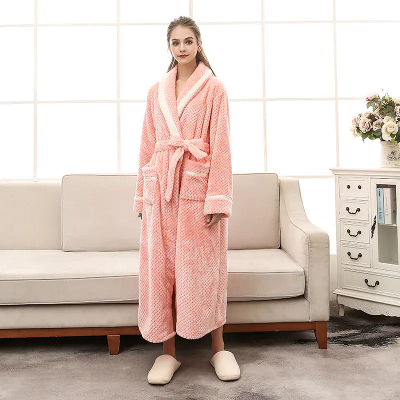 Winter Couple Pajamas and Bathrobe Set for Women Mimarta