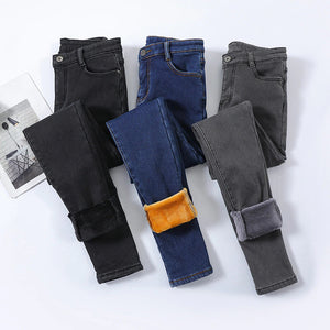 Velvet Thickening Denim Pants Rieworkes