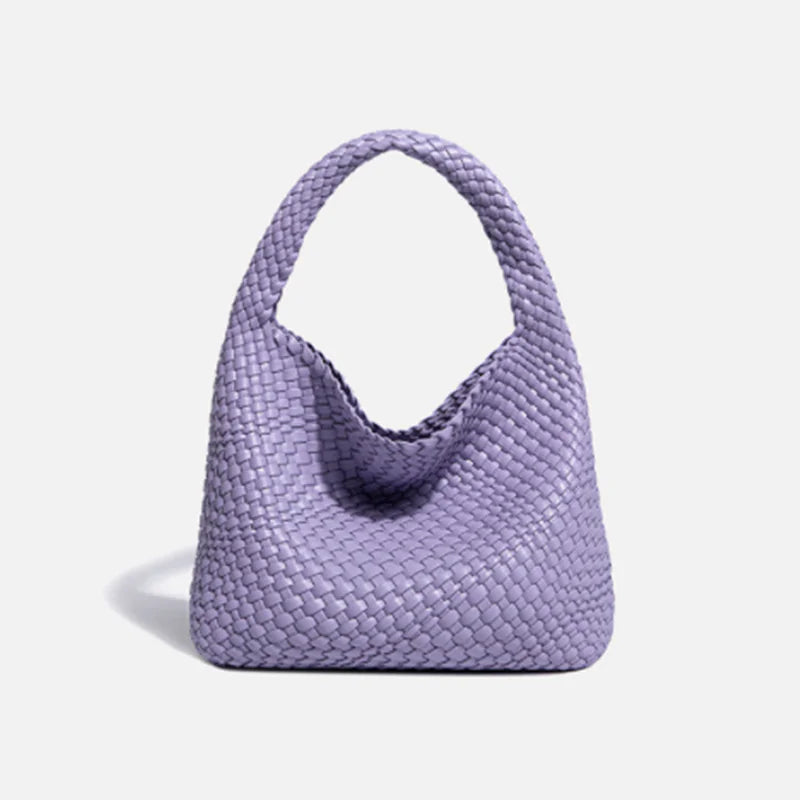 Hand-woven Bucket Soft Leather Bag for Women Rieworkes