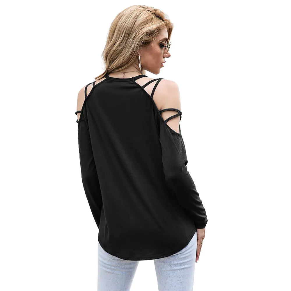 Chic Long Sleeve Off-Shoulder Top for Women Rieworkes