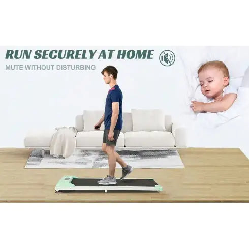 2 In 1 Under Desk Electric Treadmill 2.5HP, Remote Control, Display, Walking Jogging Running Machine Fitness Equipment For Home Gym Office Mimarta