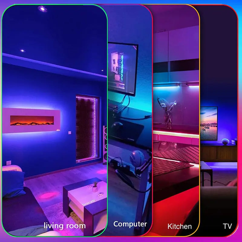RGB LED Neon Light Bar with WiFi, App and Voice Control, Music Sync – Ideal for TV Backlighting and Room Decoration Rieworkes