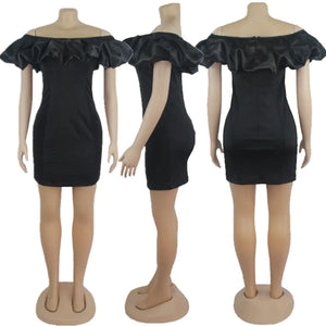 ZL1922 Women's Sexy Club Bubble Collar Dress Mimarta