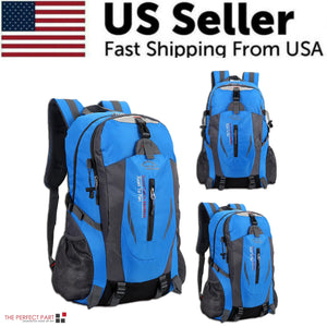 40L Men Women Travel Backpack Rucksack Camping Laptop Hiking School Book Bag USA Rieworkes
