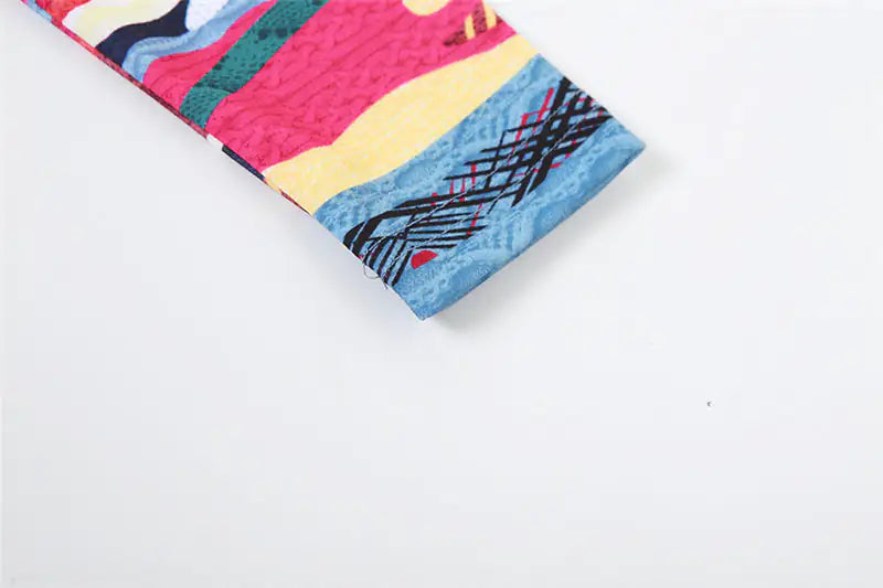 Long Sleeve Printed Mini Short Rieworkes