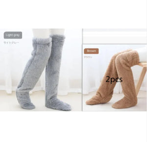 Fuzzy Over Knee High Winter Warm Socks Rieworkes