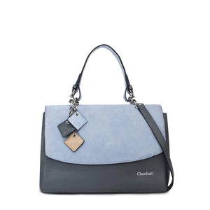 Simonetta Leather Handbag -Serenity / Charcoal Rieworkes