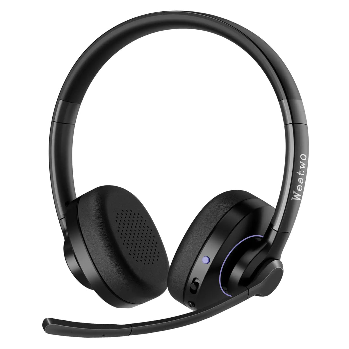 Bluetooth Headset with Noise Cancelling Microphone & Mic Mute 30H+ Talking Time Wireless Headset V5.1 Bluetooth Headphone for Work/Ms Teams/Zoom/Cell Phone/Laptop/Call Center/Office/Home Rieworkes