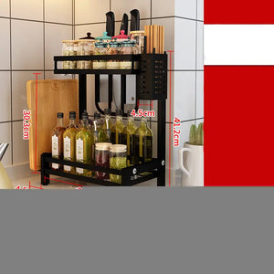 Stainless Steel Black Wall-Mounted Kitchen Knife Shelf Mimarta