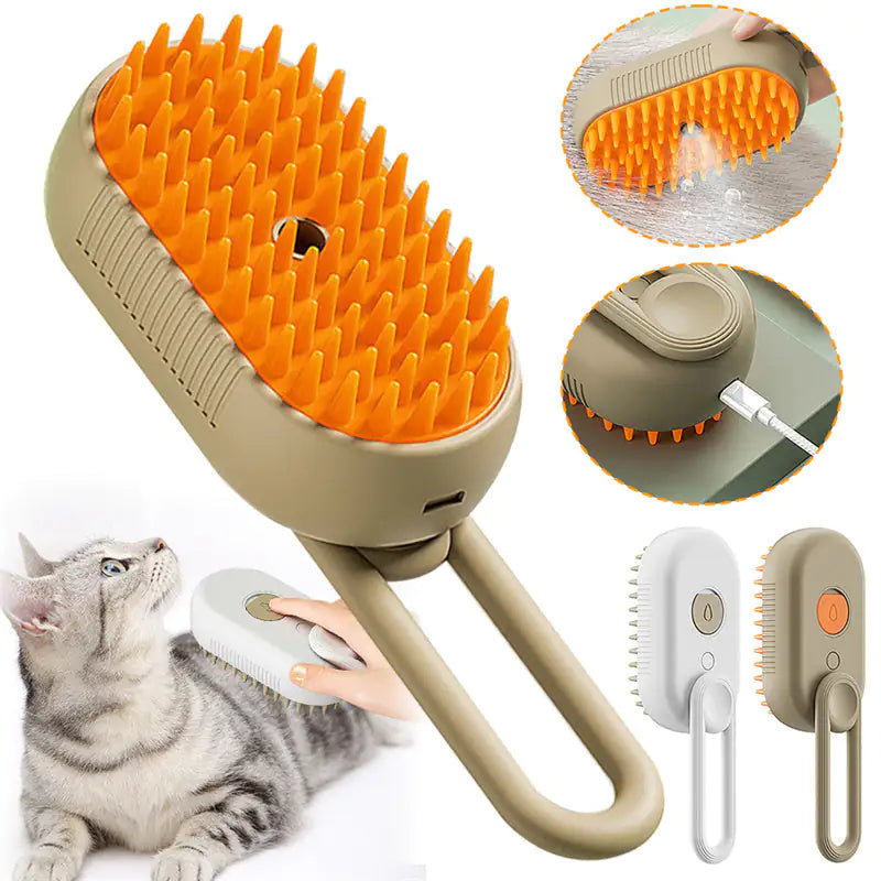 Cat Steam Brush Steamy Dog Brush 3 In 1 Electric Spray Cat Hair Brushes For Massage Pet Grooming Comb Hair Removal Combs Pet Products Rieworkes