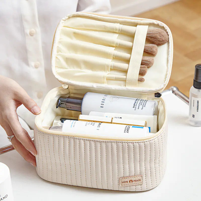 Korean Style Women's Large PU Leather Makeup Bag Mimarta