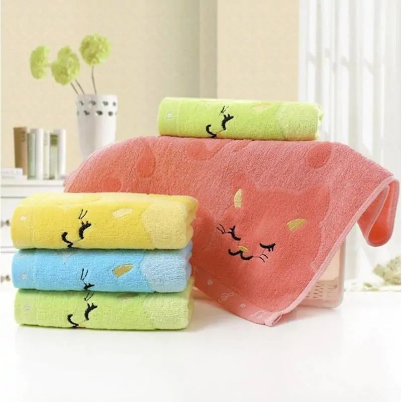Bamboo Fiber Kitten Hand Towels Rieworkes