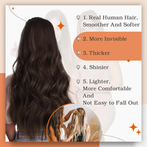 Full Shine Tape in Hair Extensions Remy Human Hair Invisible Skin Weft Color 2 Dark Brown Tape Hair Extensions Brazilian Hair 18 Inch 50 Gram Per Package 20 Pieces Seamless Human Hair Extensions # 2 Brown Rieworkes