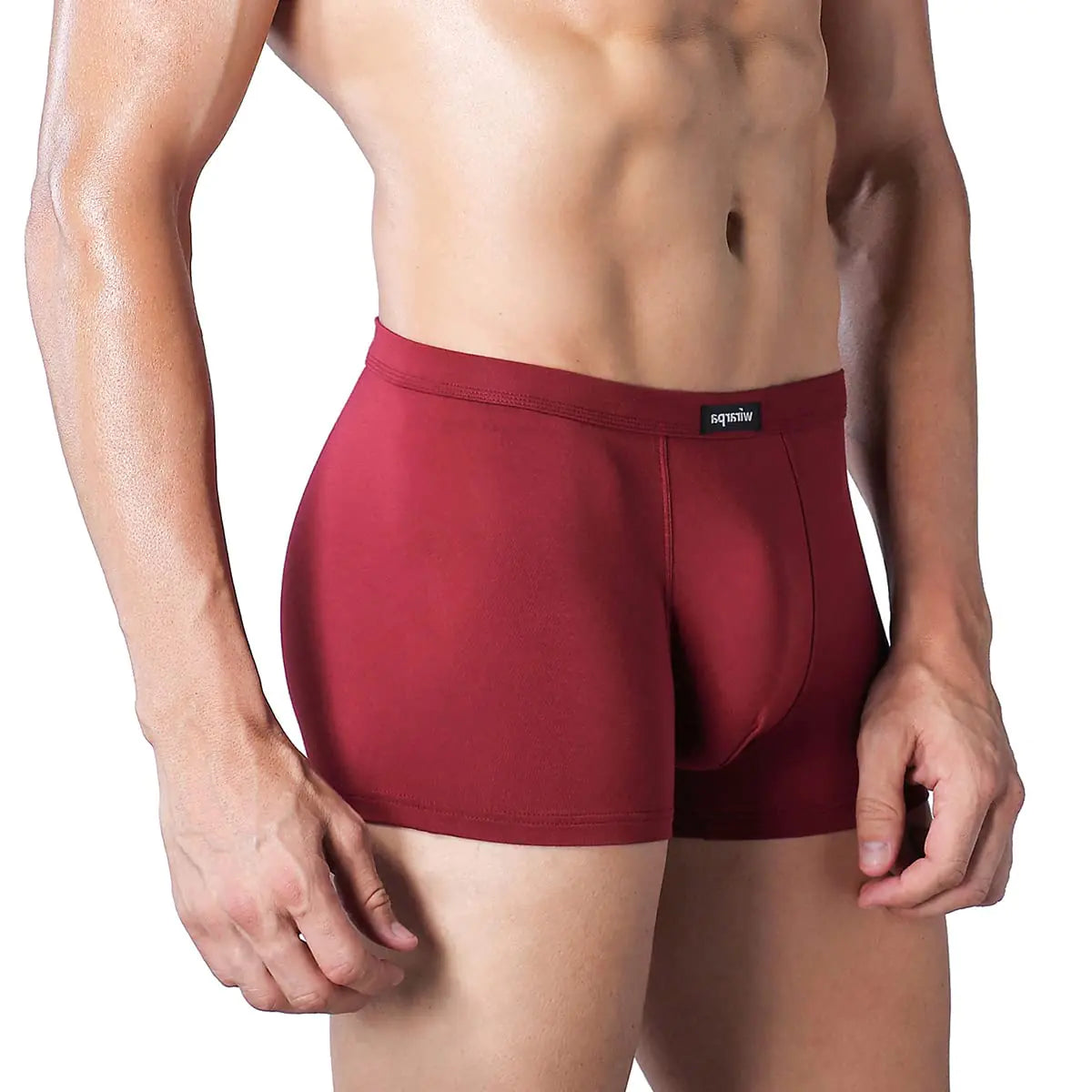 wirarpa Men's Breathable Modal Microfiber Trunks Underwear Covered Band Multipack 1402-4p-solid Color Medium Rieworkes