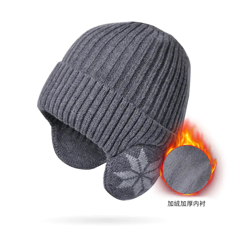 Winter Knit Beanie with Ear Protection for Men and Women Mimarta