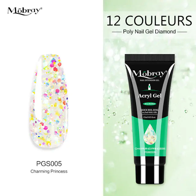 Poly Acrylic Gel: 15ML UV Gel for Nail Extension - 38 Colors Rieworkes