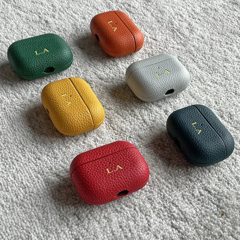 Luxury Lychee Skin Pattern Earphone Case Rieworkes