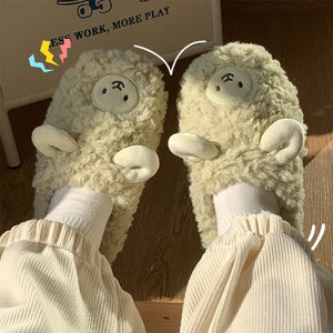 Cute Cartoon Cotton Slippers for Couples - Winter Warmth Mimarta