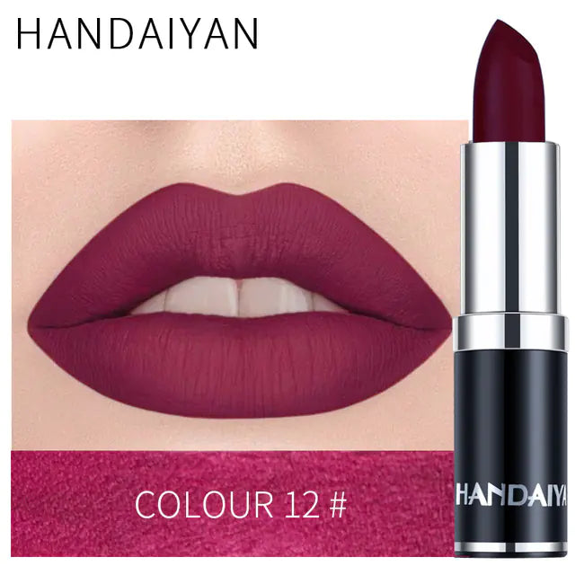 Matte Velvet Lip Gloss in Red Brown Purple Shades Mimarta