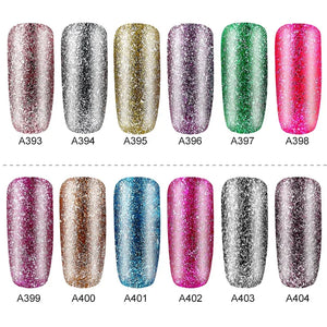 Hybrid Varnishes Gel Nail Polish Set Glitter Rieworkes