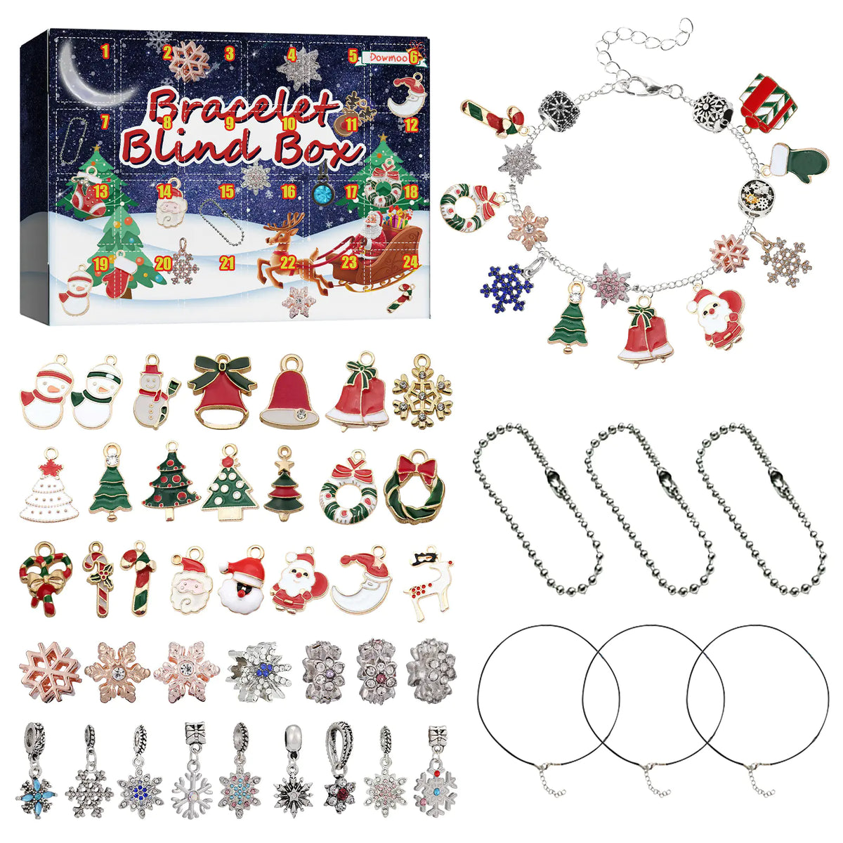 Dowmoo DIY Christmas Advent Calendar Bracelet Kit Mimarta