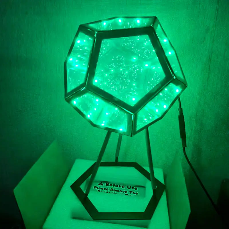 3D Cube Light Creative Cool Infinite Dodecahedron Nightlight Colorful Art Light USB Nightlight Girls Birthday Christmas Gift Rieworkes