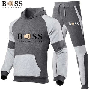 Men's Autumn Winter Fleece Hoodie & Sweatpants Set Mimarta