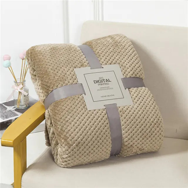 Fluffy Plaid Winter Bed Blankets Rieworkes