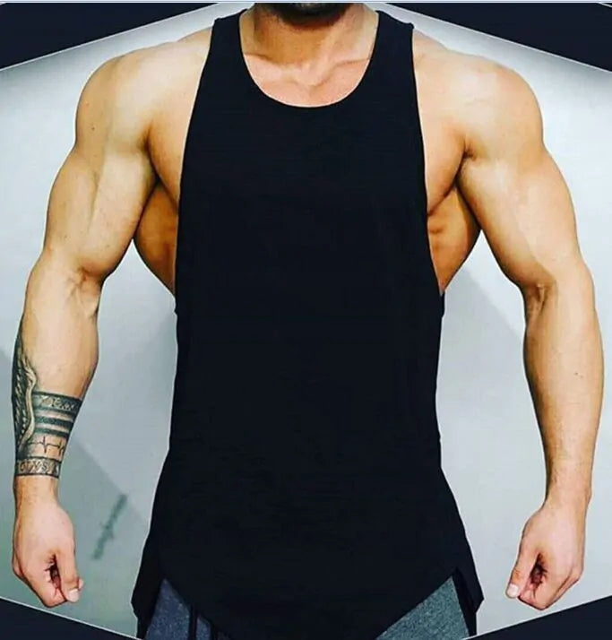 Men's Athletic Gym Fitness Tank Top - Solid Sleeveless Vest Rieworkes