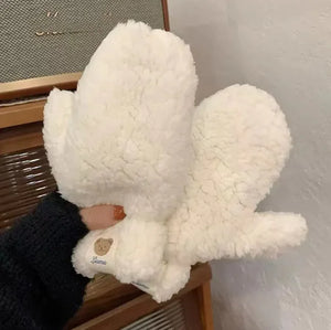 Women's Winter Lambskin Mittens Mimarta