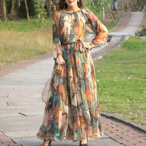 Maxi Dress Floral Printed Rieworkes