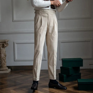 Corduroy Straight High Waist Casual Pants Men Rieworkes