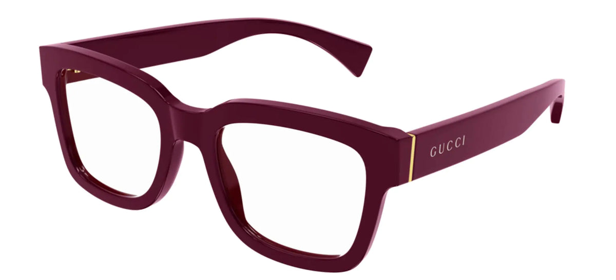 Gucci GG1138O 003 Eyeglasses Burgundy Full Rim Square Shape 52mm Mimarta