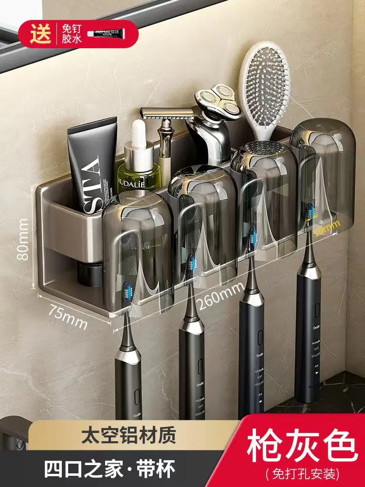 Wall-Mounted Toothbrush and Cup Holder for Bathroom Mimarta