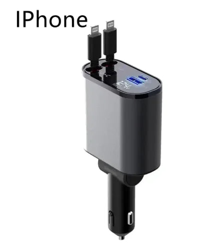 Metal Car Charger 100W Super Fast Charging Car Cigarette Lighter USB-C Adapter Rieworkes