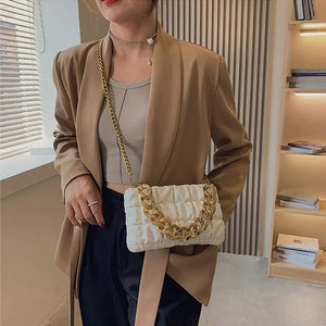 Fedora Hats Women Luxury Accessories Gold Chain Rieworkes