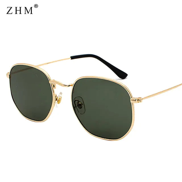 Luxury Sunglasses Classic Square Metal Frame Rieworkes