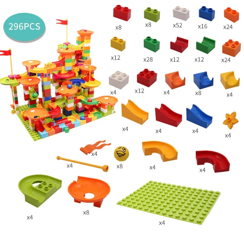 Marble Race Run Block Toys Rieworkes
