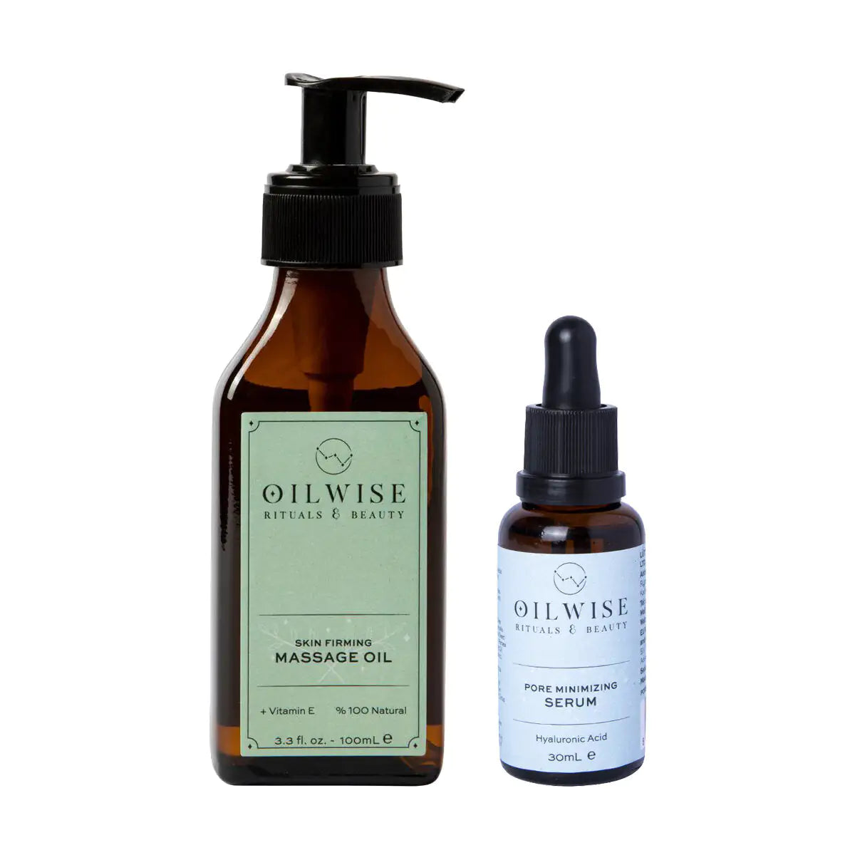 Oilwise Skin Firming Massage Oil & Pore Minimizing Serum Set Rieworkes