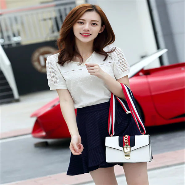 Small Square Bag with Ribbon and Wine God Design Rieworkes